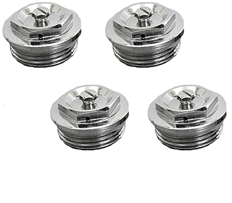 X4 Manual Air Vent Valve, 1 Male Radiator Air Vent Bleed Plug Valve Kit, Central Heating Radiator Air Bleeder