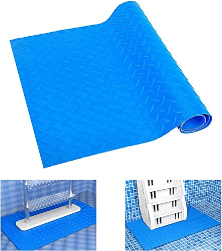 Schwimmbadleitermatte,Groß Pool schutzmatte,Schutzmatte Für Poolleiter | 90x40CM,Anti Rutsch Leitermatte für Schwimmbäder,Poolunterlage Mit Rutschfester Textur Für Schritte,Treppen,Leitern