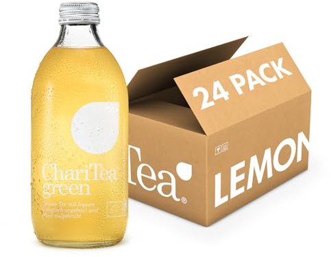 Charitea - Green - Fairer Eistee mit besten Bio Zutaten - Leckeres Erfrischungsgetränk in Glas Flasche - Biologisch angebauter Tee (24x 330ml)