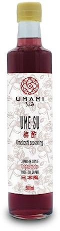 Umami Umesu Acidulato di Umeboshi 500ml - Prodotto in Giappone dalla fermentazione delle prugne Ume, sale e foglie di Shiso in Kioke (barili di legno)