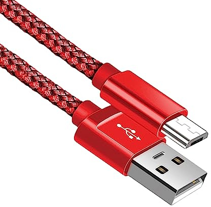 Micro USB Cable, Android Charger Cable Braided Android Charger Lead Fast Charging Cable for Samsung Galaxy S6 S7 Edge S5 A10 A6 J3 J4 plus J5 J6 J7, Huawei LG Lenovo Moto E5, Tablet (1 Meter)