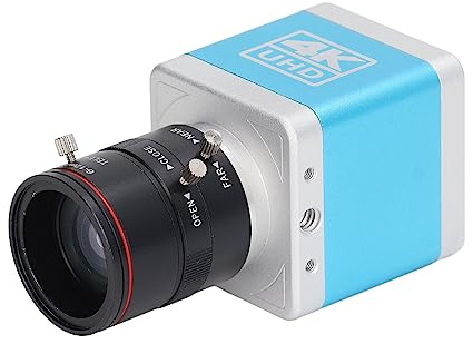 Module de Caméra USB, Webcam D'Interface Multimédia HD 4K 30FPS, Webcam USB en Direct avec Interface C CS Objectif de Mise au Point Manuelle 6 à 12 Mm AC (Prise UE)