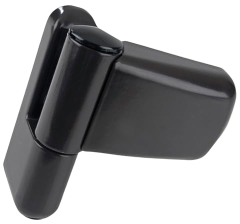 FixRello Black Flag Hinge – 100mm Heavy Duty Adjustable Door Hinge – Fits Left & Right Handed Doors - 1x Hinge Only (Black 1)