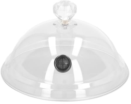 Gsycle Smoking Cloche Dome Cover, 6.3in Transparent Cocktail Smoker Clear Dome Smoke Infuser Acrylic Cocktail Lid Accessory for Smoker Infusion Food Drink Plates Bowls