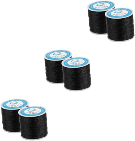 SHINEOFI 6 Piezas Cordón De Hilo Encerado Para Coser Cordón De Cera De Poliéster Hilo De Reparación Recambio De Hilo De Lezna Hilo De Artesanía De Bricolaje Libros Cuerda Rellenar Trabaja