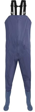 IQYU Damen Anglerhose Wasserdicht Mit Stiefel Regenhose Wasserdicht Latzhose Anglerhose Outdoorhose Wasserdicht Wanderhose Lang Arbeitshosen Herren-Regenlatzhose Mit Hostenträgern Regenträgerhose