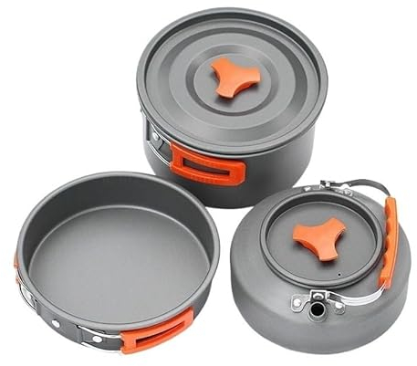 Descubra la vajilla for exteriores perfecta for picnics y viajes: duradera, liviana y resistente al óxido, suministros for acampar(1L kettle)