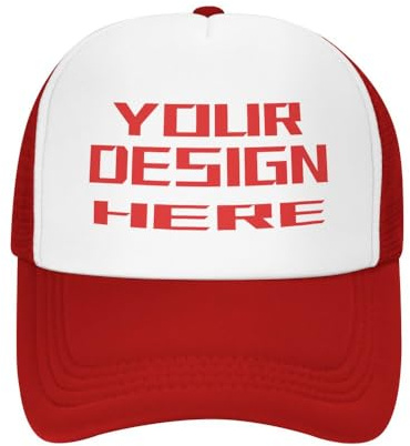 KYZMZC Custom Hat Ihr Design Hier,Custom Trucker Hat Entwerfen Sie Ihren eigenen klassischen Unisex-Trucker-Hut