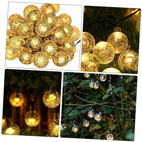 HOMSFOU 1stück Led Solar Lichterkette Außen Dekoration Für Garten Und Terrasse Energieeffiziente Umweltfreundliche Led Lampen Mit Großen Blasen Für Stimmungsvolles