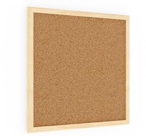 ALLboards Tableau en Liège avec Cadre en Bois 40×40 cm Tableau d'Affichage Liège, Tableau pour Épingles