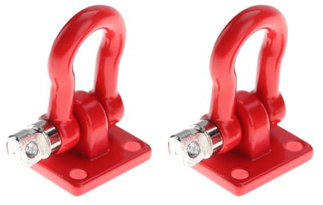 Grillete, Grillete Suave 4PCS Cierre de Bloqueo de Rescate para RC Escalada Crawler Car Ensamblar Reemplazar Piezas (Rojo)