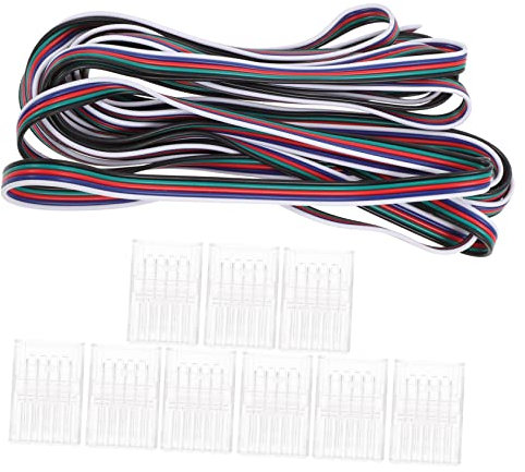 ORFOFE Led Light Strip Connector Solderless Pin Rgb Connector for Rgbww Led Strip Joining Kit Lighting Accessories