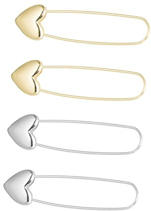 DEARMAMY 2 Paar Schmuck aus Roségold jewelry gemüseausstecher agn juweli earrrings jewelon Frauen-Sicherheitsnadel-Ohrring goldene Ohrringe für Frauen Ohrringe aus Sterlingsilber Legierung