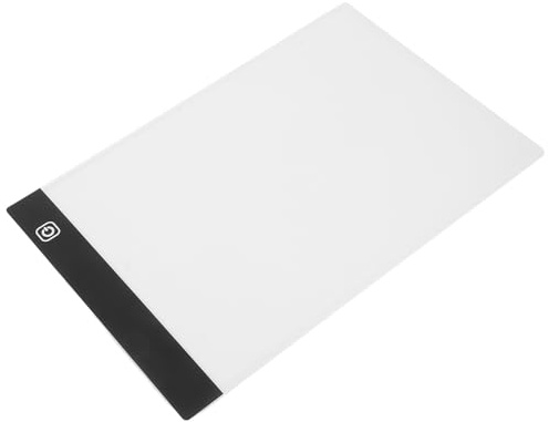 Leuchtpad zum Abpausen A4 für Schüler und Künstler, Schwarz, Kunststoff | Beleuchtetes Zeichenbrett mit Einstellbarer Helligkeit, Licht Pad für Stenciling und Drawing, Schulanfang Party