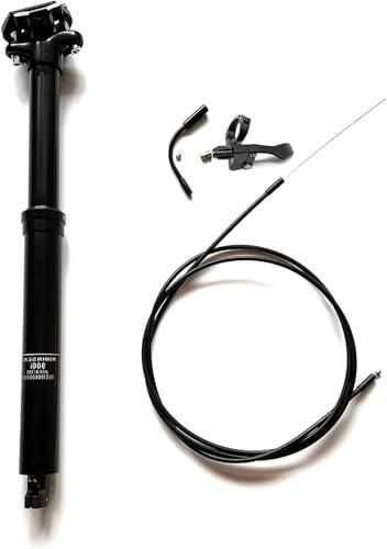 30,9/31,6mm Absenkbare Sattelstütze Gefedert – Höhenverstellbare Hydraulische Fahrradsattelstütze mit Interner Führung für MountainbikeBlack,30.9 * 445mm