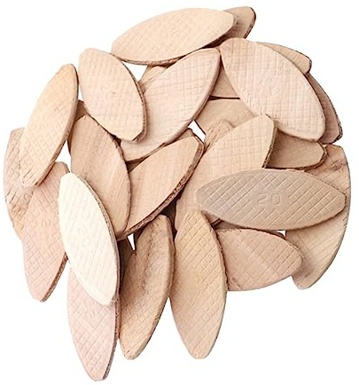 HOUDERCO 100pcs Wood Joining Biscuits Beech Wood Board Docking Tool Connection Board for Woodwork Biscuit Tool