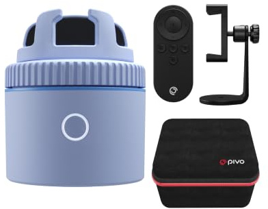 Pivo Equestrian Starter Pack Auto Tracking Phone Holder Face, Body & Horse Tracker, 360° Rotation, 6 Speed, Stand for Video Recording (Blue)