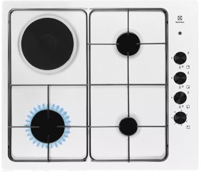 EGL62821OW - Mesa de cocina mixta, 55 cm, 4 fuegos, color blanco