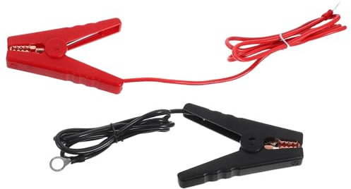 Abaodam 2pcs Electric Fence Jump Leads with Copper Alligator Clips Two-Color Farm Fence Connector Wires for Agricultural Fencing Systems