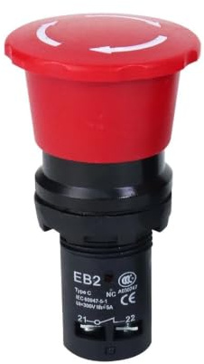 Bouton d'arrêt d'urgence EB2, tête de champignon rouge, interrupteur, boutons poussoirs verrouillage for Machine électronique(Big Head)