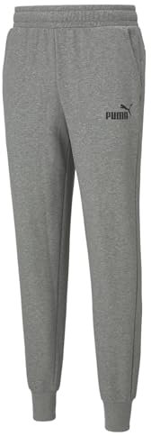 PUMHB|#Puma Ess Logo Pants TR Cl Pantaloni Tuta, Uomo, Medium Gray Heather, S