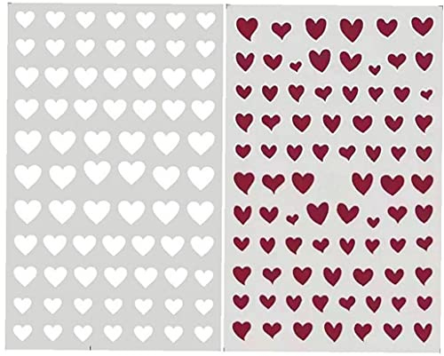 PiniceCore 2pcs Autocollant À Ongles Coeur Sticker Nail Autocollant Adhésif Nail Art Conseils Manucure Accessoires (Style Aléatoire)