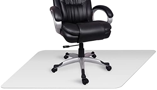 Ruhhy - Alfombrilla protectora para silla de oficina (130 x 90 cm) transparente/lechosa