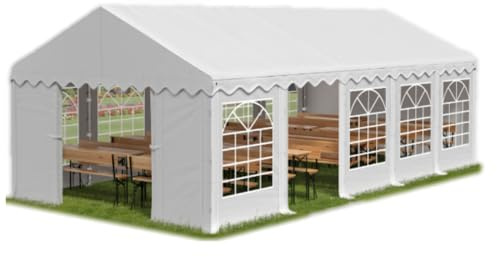 Das Company Partyzelt 3x10 m wasserdicht weiß Zelt 240g/m² PE Plane hochwertig Gartenzelt Summer PE - Faltpavillon - Gartenpavillon - Pavillon - Lagerzelt - Partyzelt