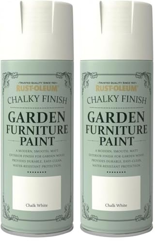 Rust-Oleum AE0549400UK Spray Paint, Chalk White, 400 ml, Packaging may vary (Pack of 2)