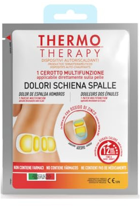 Thermo Therapy Pansements multifonction pour la douleur au dos et aux épaules, Applicables directement sur la peau, Emballage contenant 1 pansement multifonction auto-chauffant