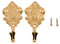 Lanko - Cortina de cortina, diseño vintage, aleación, para abrazar, 2 unidades, color dorado