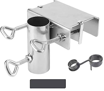 ADSFASF Outdoor Umbrella Holder Patio Umbrella Clamp Heavy Duty Parasol Holder Deck Umbrella Holder for Courtyard Boats Poles Chair Balcony/339