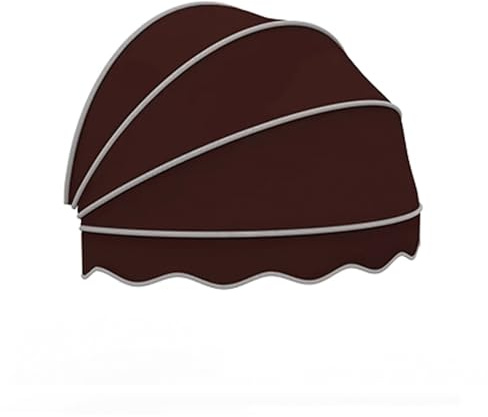 Tenda Cappottina da Sole,Tettoia per Porta a Cupola,Tenda da Sole Modello,Tenda da Sole per Esterni Cupola,Tenda Parasole Balcone per Protezione UV,Verde/Marrone/Rosso/Blu (Diameter:150cm/59in,Brown)