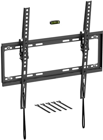 D-Line Support Mural TV pour 32 à 70 Pouces, Inclinaison Variable, Formats VESA 200x200 mm à 400x400 mm - Peut Soutenir Un Poids Maximum de 50 kg
