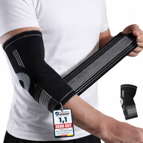 SQAUT Ellenbogenbandage für Sport, Tennisarm & Golferarm Ellenbogen Bandage | Ellbogen Stütze mit Verstellbare Kompressionsband Armbandage Elbow Brace Support Herren und Damen