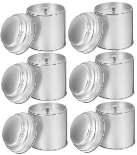ABOOFAN 6stücke Dose Aus Weißblech Mit Luftdichtem Doppeldeckel Für Teeblätter Und Kaffeebohnen Vorratsbehälter Für Lebensmittel Mit Weitem Mund Zur Einfachen Handhabung