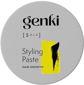 Genki Haircare Styling Paste 100ml, 5-ALA, mittlerer Halt | Haarwachs für Männer & Frauen, definiert ohne zu beschweren, natürlicher Duft - vegan, ohne Silikone, Parabene & Parfum