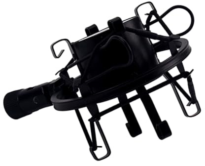 ERINGOGO Micrófono Fácil Instalación de Metal de Condensador para Soporte Negro Suspensión Antivibración y para Grabación en Computadora