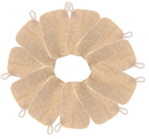DONFAMDS Esponjas para Platos de Lufa Natural, Estropajo Ecologico Reutilizable, 10 Piezas, Limpieza Eficaz y Suave para Cocina y Vajilla