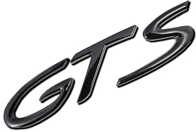 MCK Auto - Emblema trasero de baúl con logo brillante negro GTS para tuning y modificación de 911 Carrera Boxster Cayman Macan Cayenne Panamera