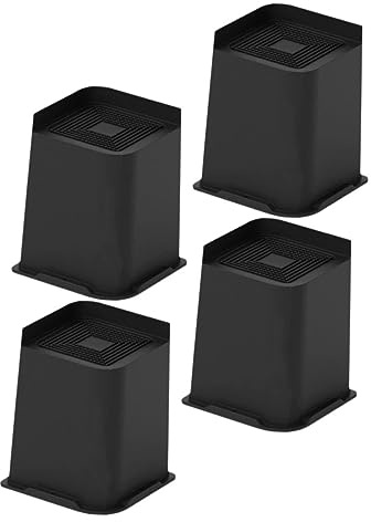 MUELODSIC 4pcs Raised Bed Foot Pad Furniture Risers Table Leg Risers Bed Lifters Height Increase Blocks
