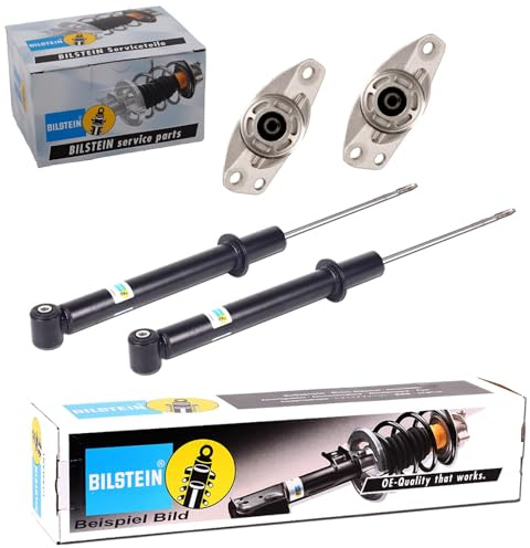 2x Bilstein B4 Stoßdämpfer + Domlager hinten | 19-127439 + 12-224081 für Golf 5 A3 8P1 Leon 1P