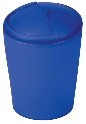 Spirella Kosmetikeimer Move Abfalleimer Schwingdeckeleimer | Kunststoff | 5 Liter |Marine Blau