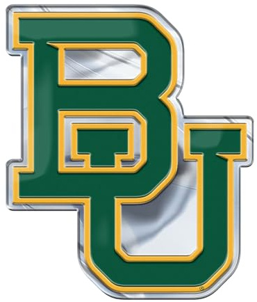 FANMATS 60512 Baylor Bears Heavy Duty Aluminum Embossed Color Emblem, Auto Emblem Decal