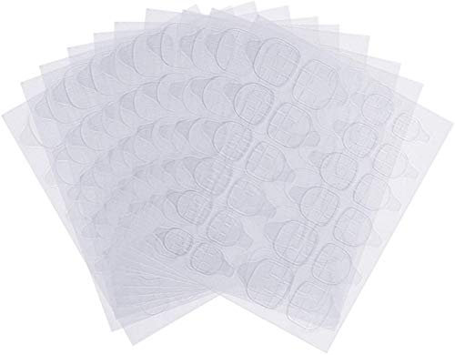 Supkeyer 600Pcs Double Sided Nail Glue Stickers 25 Sheets Transparent Nail Glue Jelly Gel Tape Adhesive Tabs Nail Glue Waterproof Breathable Adhesive Fake Nails Tips for Manicure Nail Art Accessories