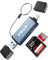 Vanja SD Kartenleser, Dual Port USB 3.0 & USB-C zu SD Karten Adapter Speicherkartenleser für SD/SDHC/SDXC/Micro SD, Kompatibel mit Laptops/PCs, iPhone 16/15, MacBook, iPad Pro und Android