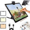 Table lumineuse rechargeable A3 avec support, bloc lumineux LED sans fil, 3 couleurs à intensité variable et 6 plaques lumineuses à intensité variable pour dessin, peinture, radiographie
