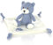 Nordstern Kuscheltier mit Schmusetuch Set - Babygeschenk für Jungen zur Geburt in Strickoptik - Erstausstattung Schmusetier und Schnuffeltuch Bär in Blau