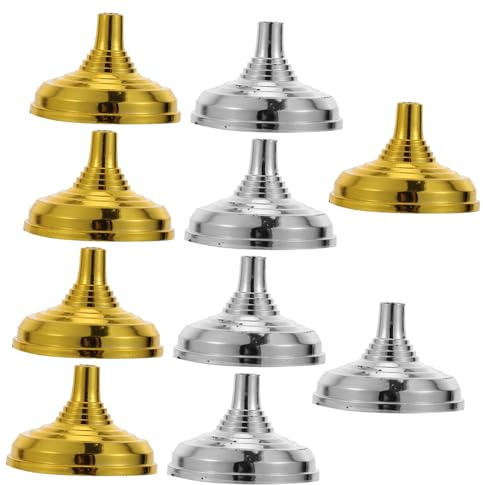 GALPADA 10 pièces Support de Hampe Drapeau de Bureau Rond Support Premium pour Mât de Drapeau Accessoires Durables pour Décoration de Négociation Assortiment Or et