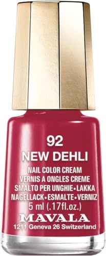Mavala - Vernis à Ongles Mini Color Rouge - Application Précise et Aisée - Longue Tenue - Séchage Rapide - Brillance Durable - Formule Végane - Crème - 92 New Delhi